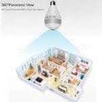 Hot Sale bulb CCTV 360 Degree VR Wireless Light Panoramic Wifi Bulb Camera Two Way Talk 1080P V380 H.265 Indoor Fisheye