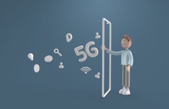 3D illustration of People with mobile smartphone use high-speed