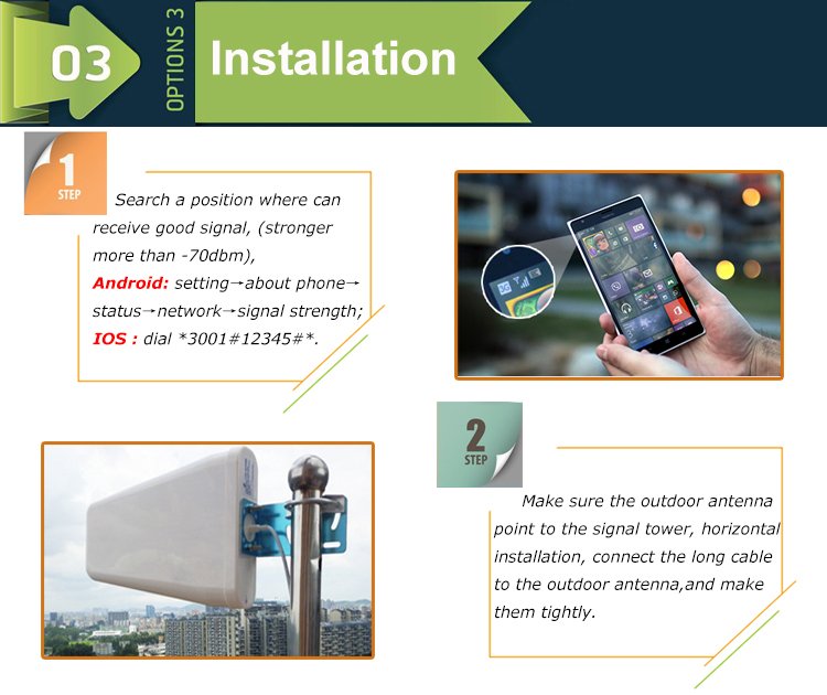 mobile phone reception booster installation