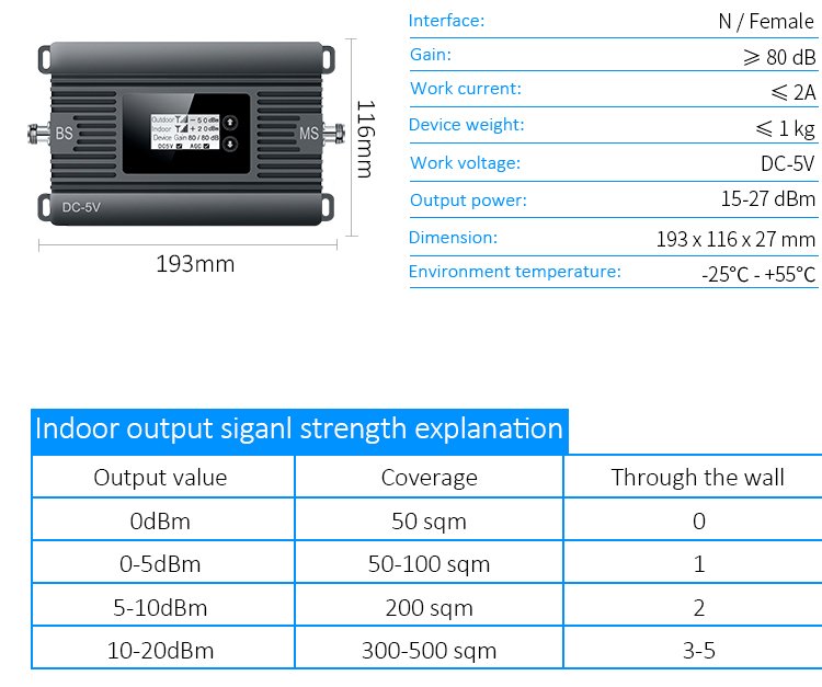 80dB High Gain LTE 2600MHz Mobile Booster mobile mobile mobile signal amplifier