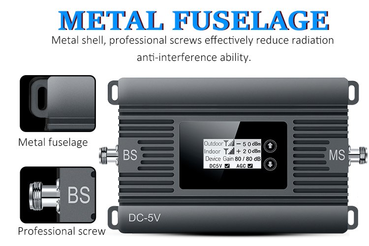 mobile signal amplifier device metal fuselage