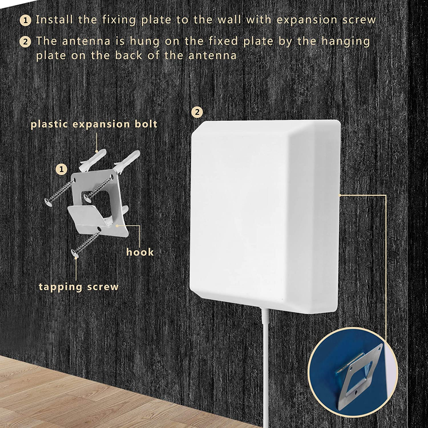 Panel Antenna Indoor Wall Mount 4G Cell Phone Signal Boosters