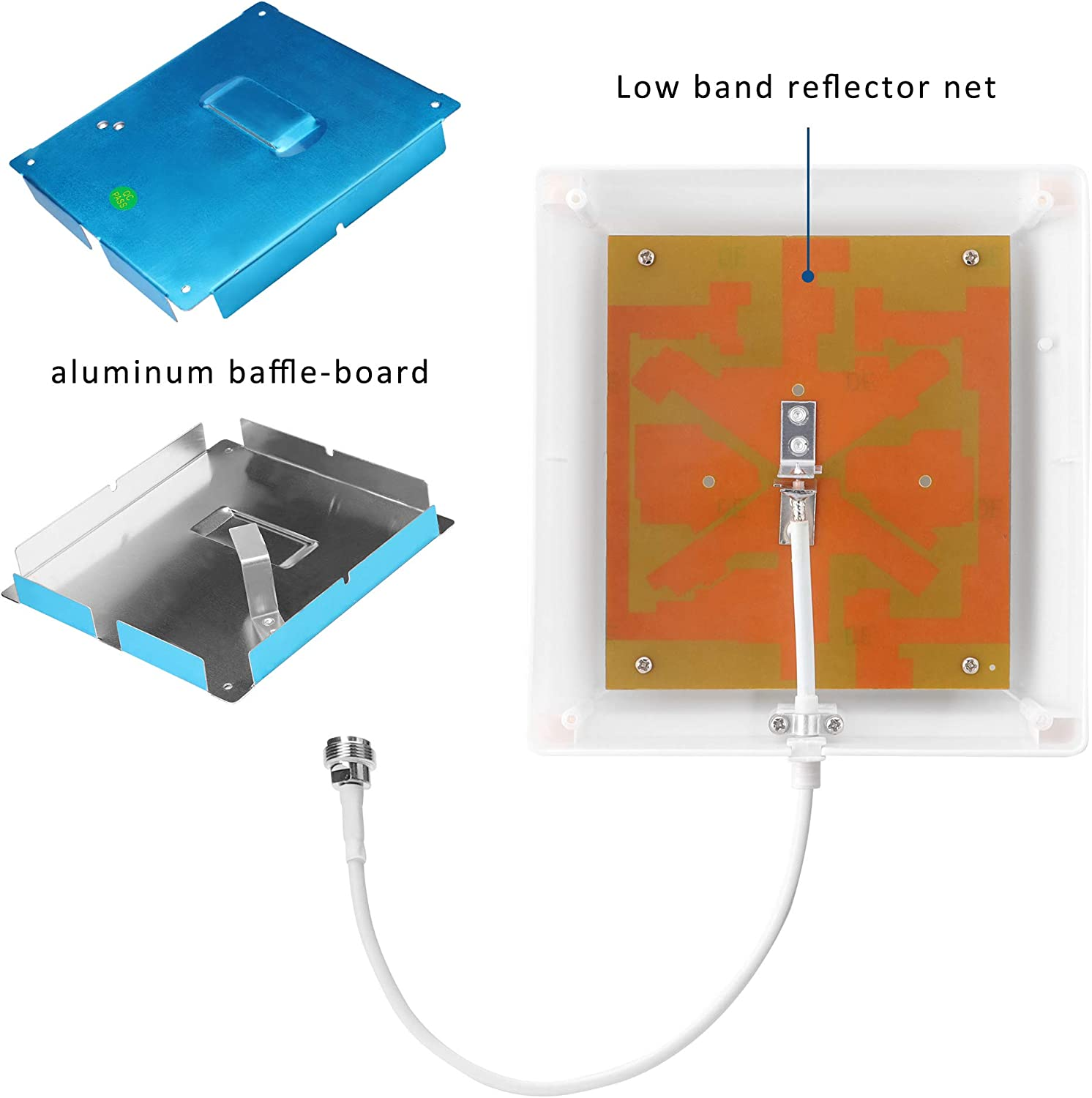 LPDA antenna with high front-to-back ratio