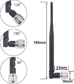 Indoor Antenna 5dbi Whip Antenna Omni Directional with N-Female Connector for Cell Phone Signal Amplifier