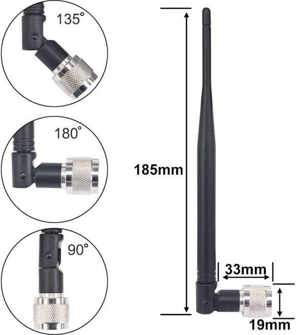 Indoor Antenna 5dbi Whip Antenna Omni Directional with N-Female Connector for Cell Phone Signal Amplifier